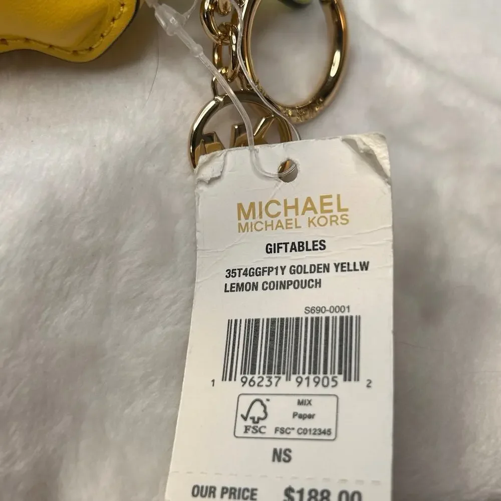 NWT Michael Kors Lemon Coin Purse